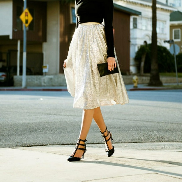 XSOLDX Zara shimmer tulle skirt - Picture 2 of 8